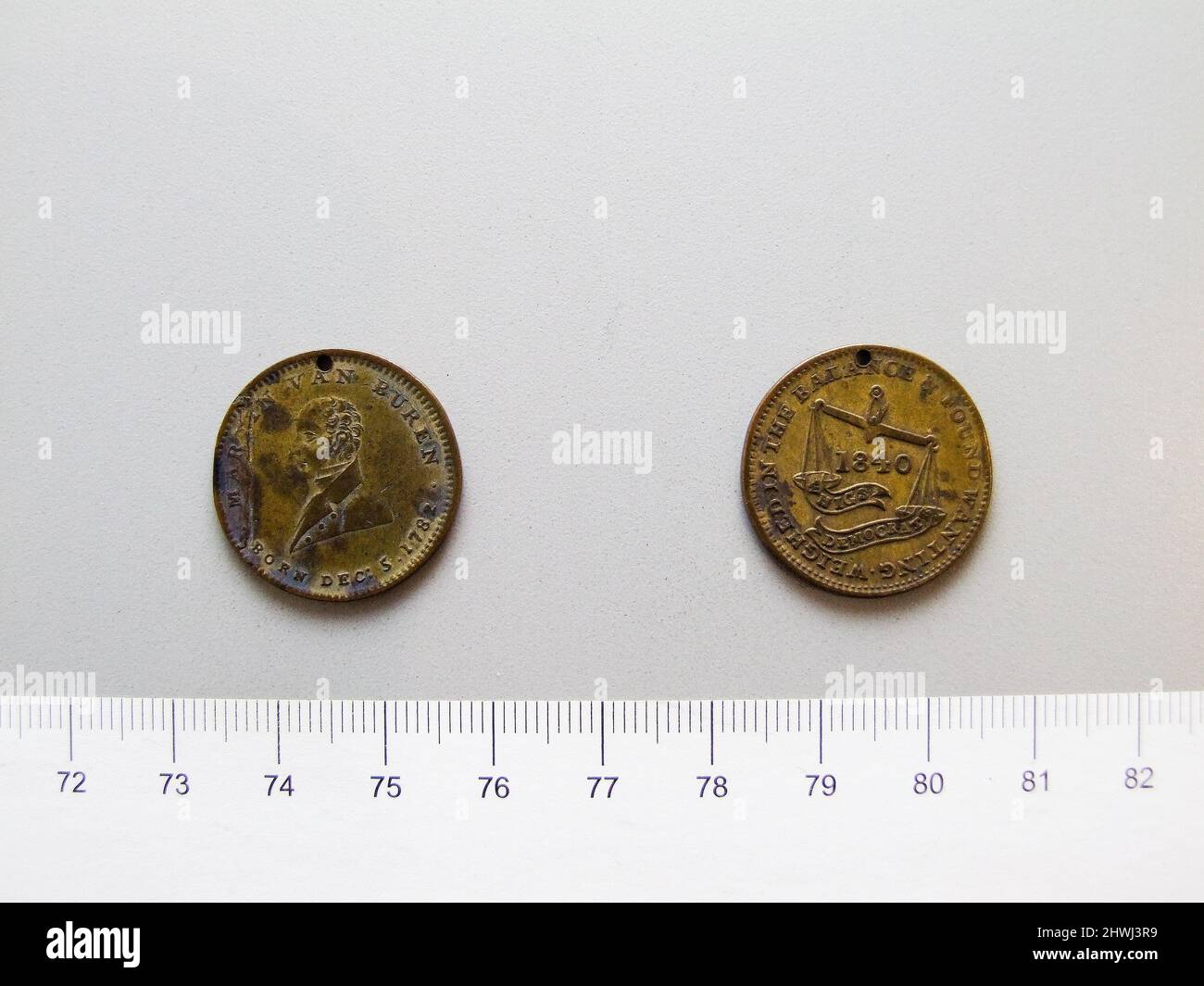 The Van Buren Medal. Subject Martin Van Buren, American, 17821862