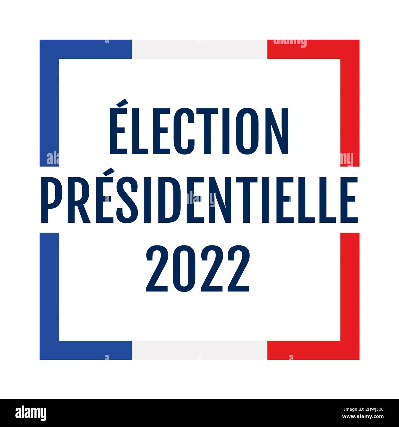 French presidential election in 2022 symbol called election presidentielle 2022 in french language Stock Photo