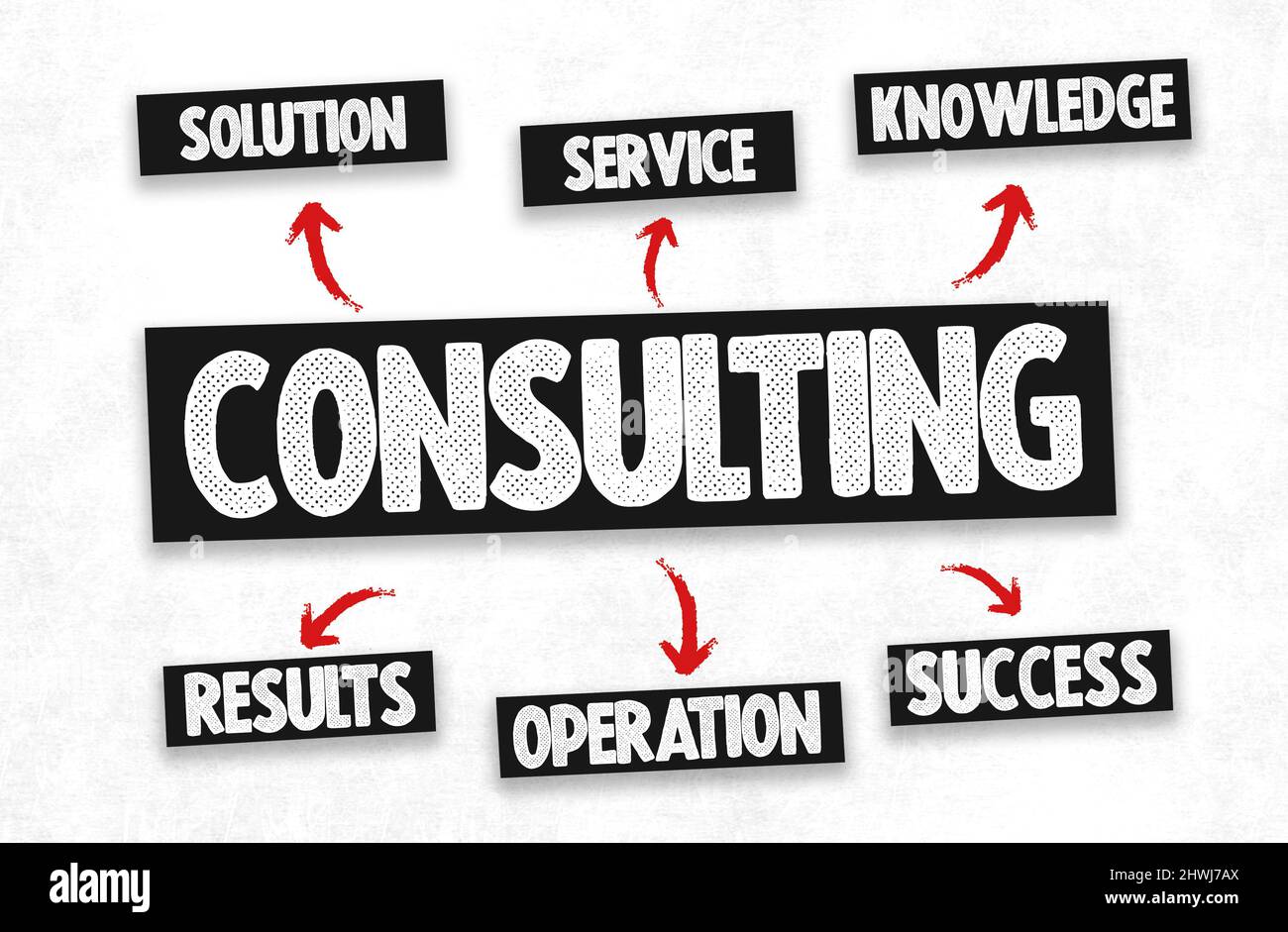 Consulting - written concept illustration Stock Photo