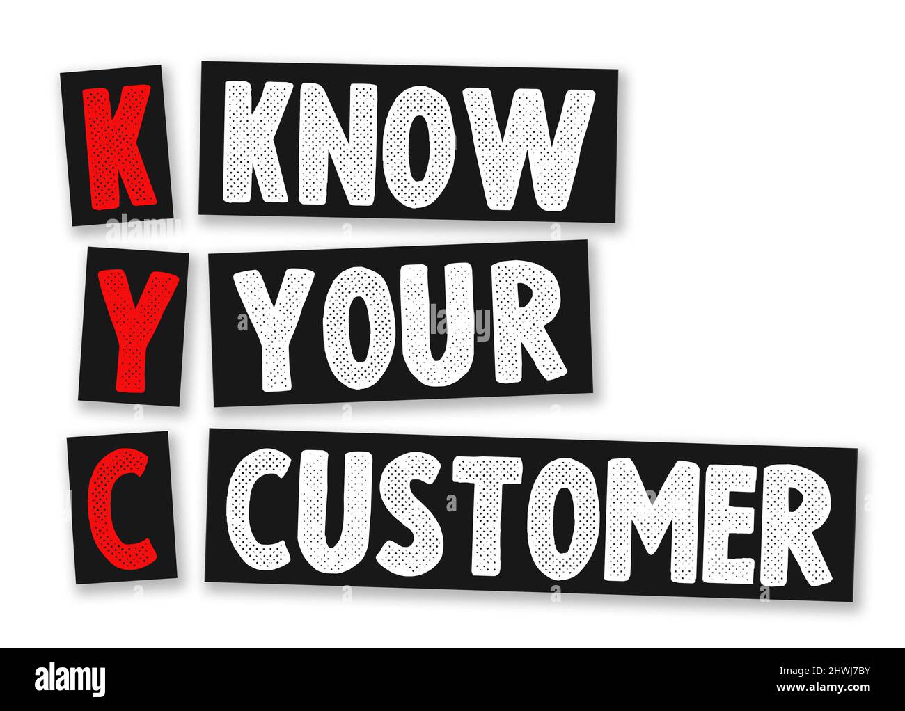 Know your customer - marketing strategy Stock Photo