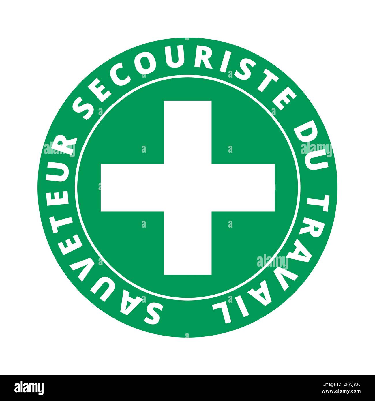 Occupational safety and health first aid at work symbol in France
