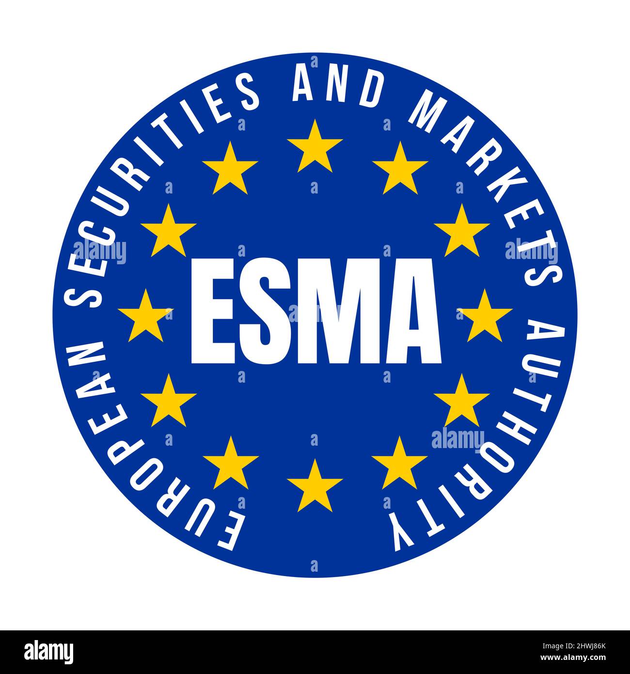 ESMA European securities and markets authority symbol icon Stock Photo