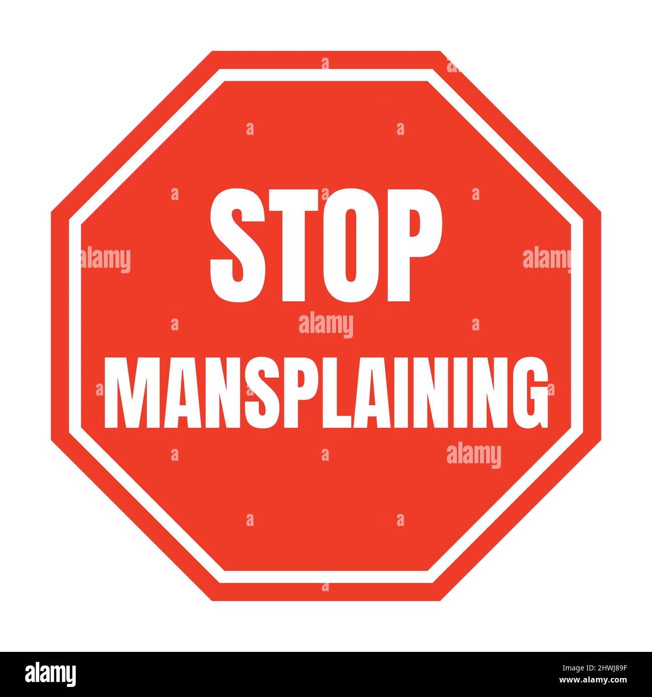 Stop mansplaining symbol icon Stock Photo