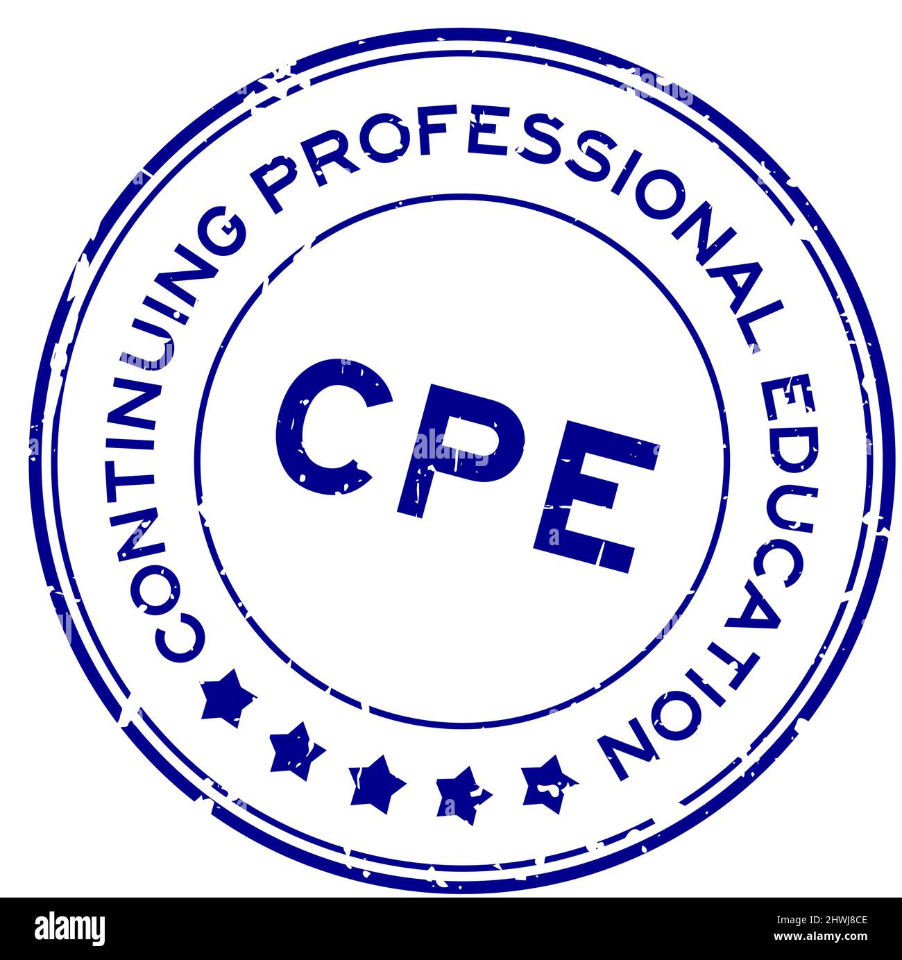 Grunge blue CPE Continuing professional education word round rubber seal  stamp on white background Stock Vector Image & Art - Alamy