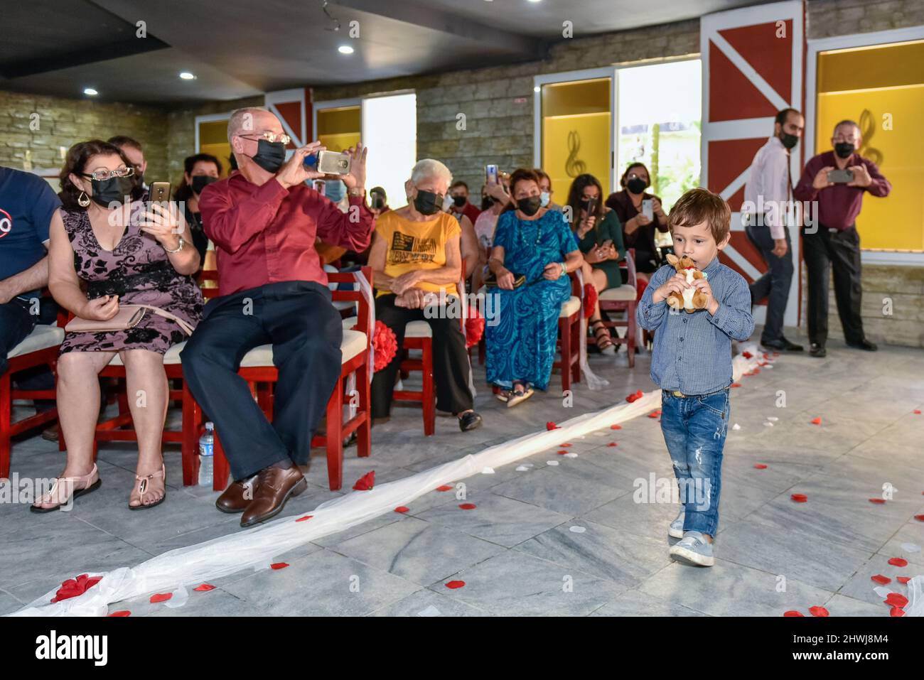 A Cuban style real life wedding, 2021 Stock Photo