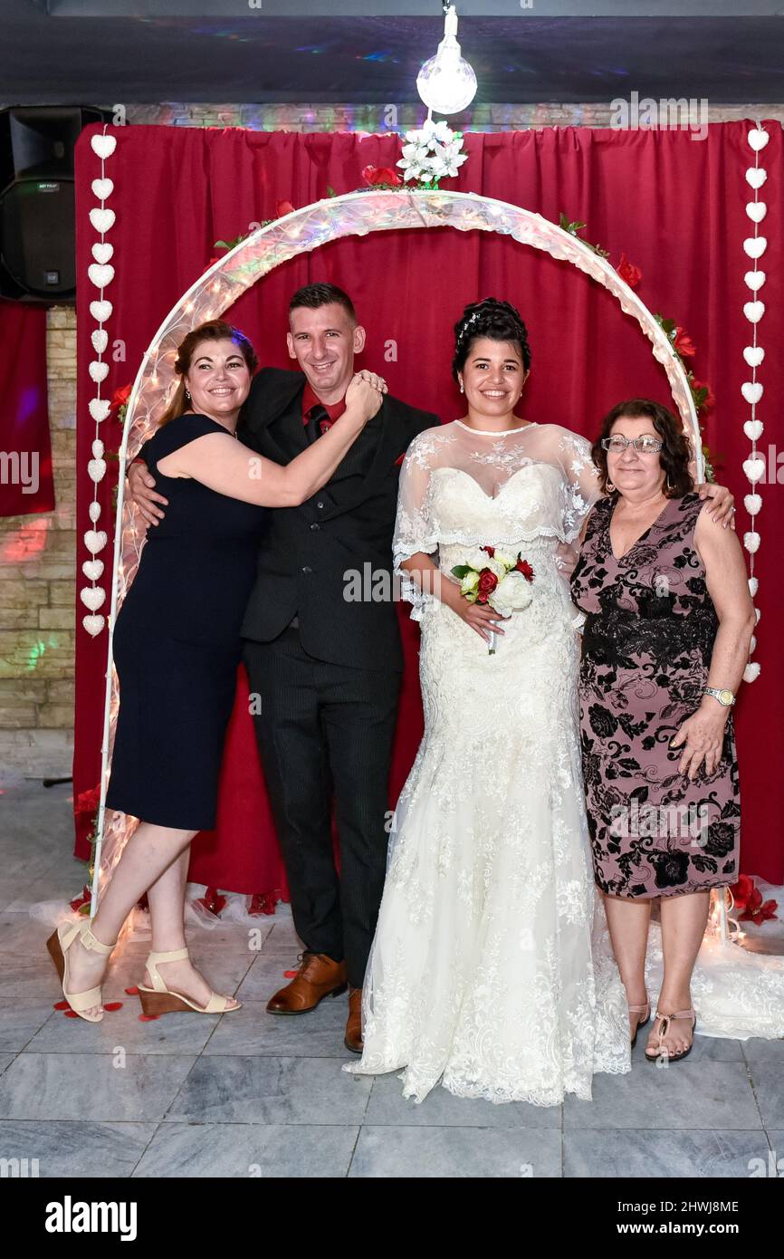 A Cuban style real life wedding, 2021 Stock Photo