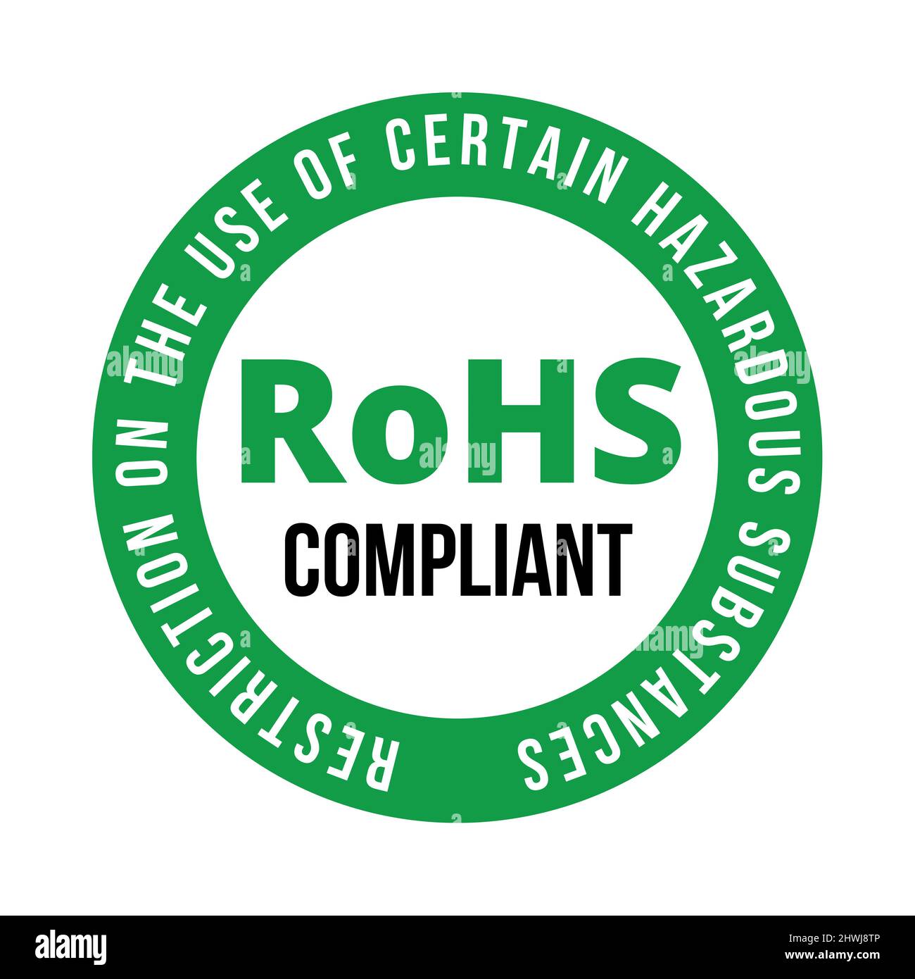 RoHS compliant symbol icon Stock Photo