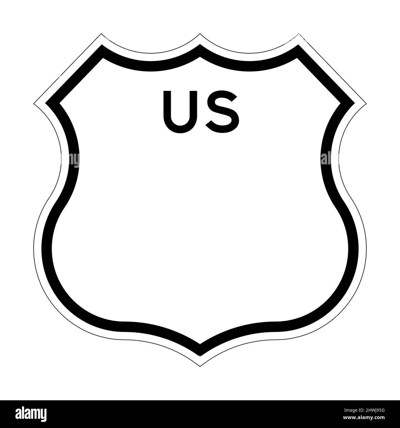 US route blank sign Stock Photo Alamy