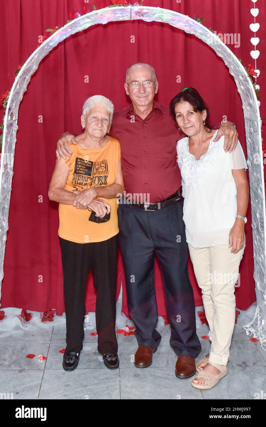 A Cuban style real life wedding, 2021 Stock Photo