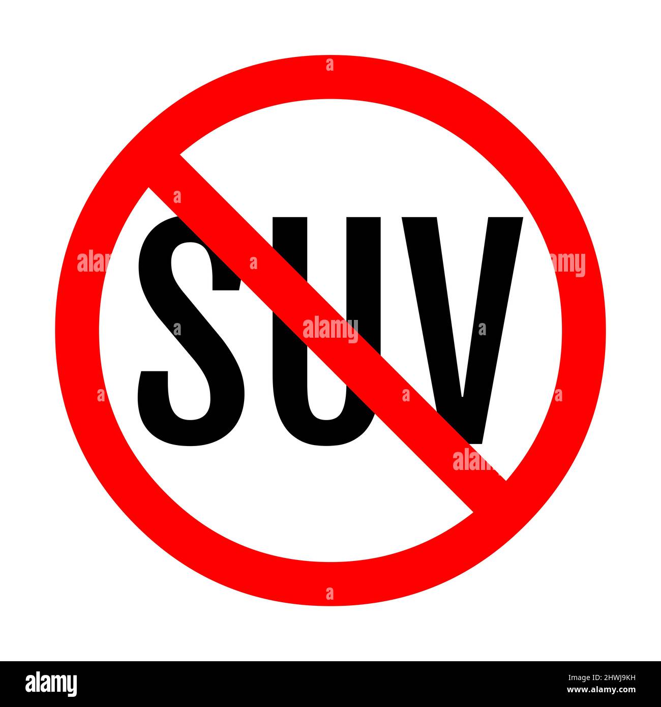 No SUV symbol icon illustration Stock Photo