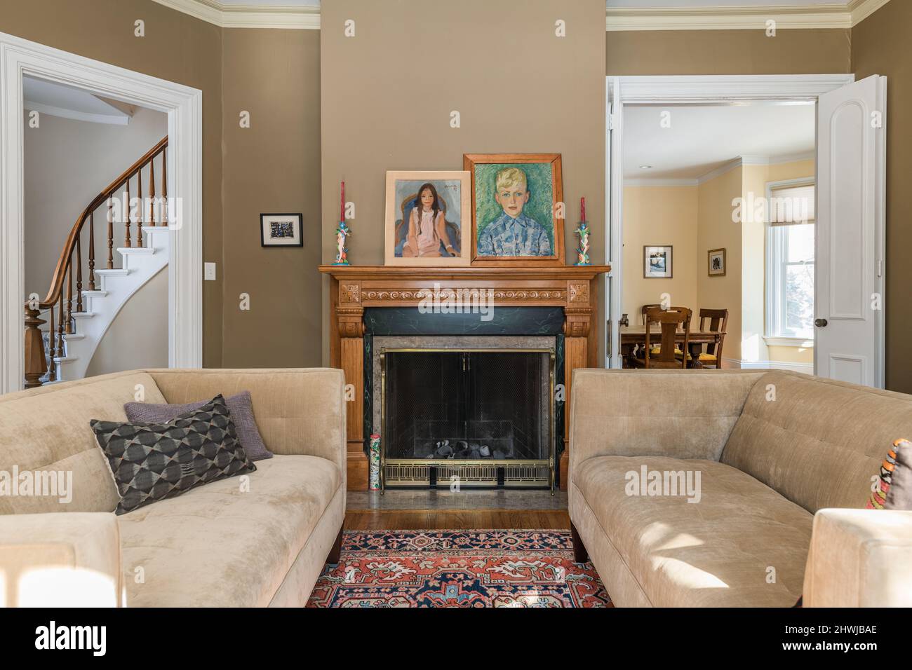 Residential Interior - Living Room Stock Photo
