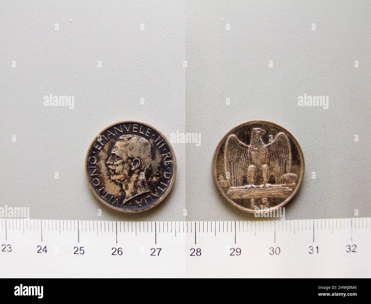5 Lira of Victor Emmanuel III, King of Italy from Rome. Ruler: Victor ...