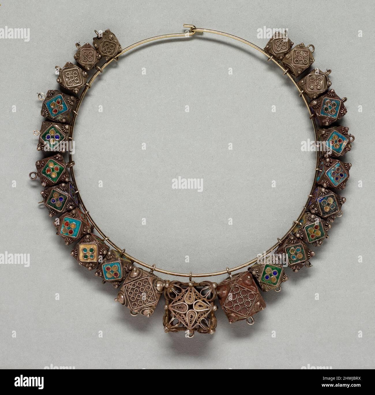 Necklace with Multiple Amulets Stock Photo Alamy