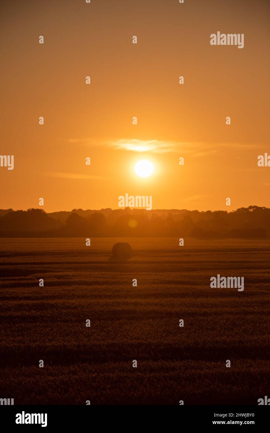Portrait Landscape of Bawdsey Sunset Stock Photo