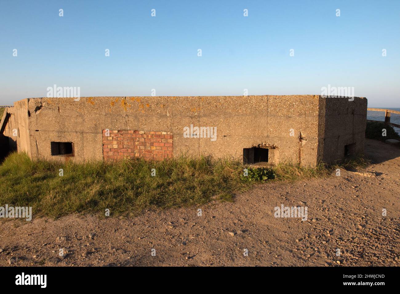 Defences in Bawdsey, Suffolk Stock Photo