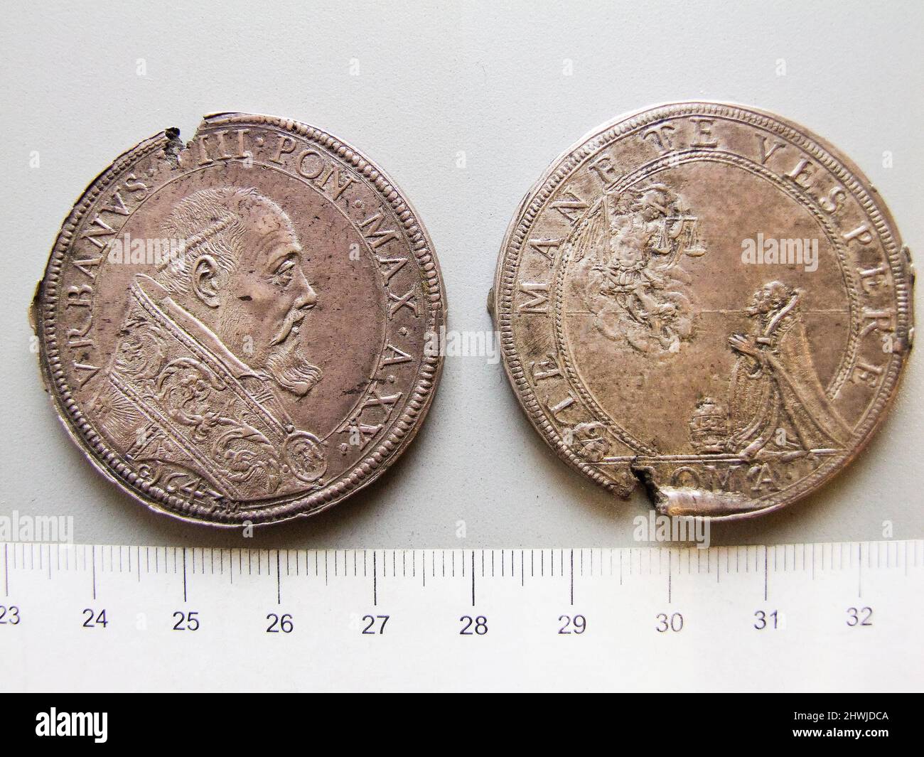 1 Scudo of Pope Urban VIII from Rome. Ruler: Pope Urban VIII, Italian ...