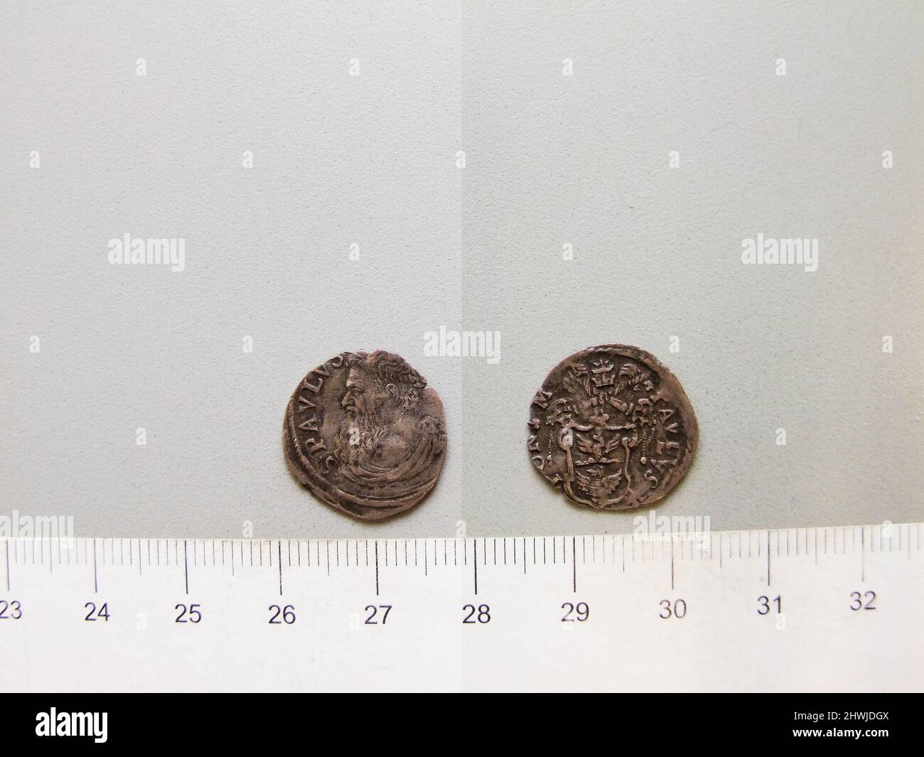 Mezzo Grosso of Pope Paul V from Rome. Ruler: Pope Paul V, Italian ...
