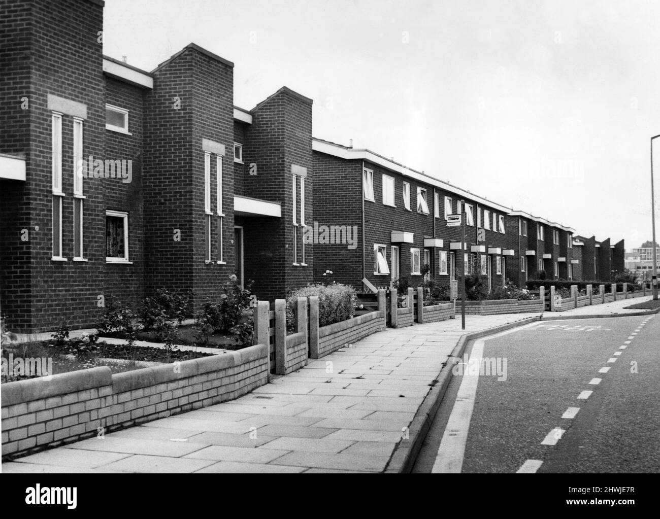 New housing development behind Hough Green Station. 27th July 1973