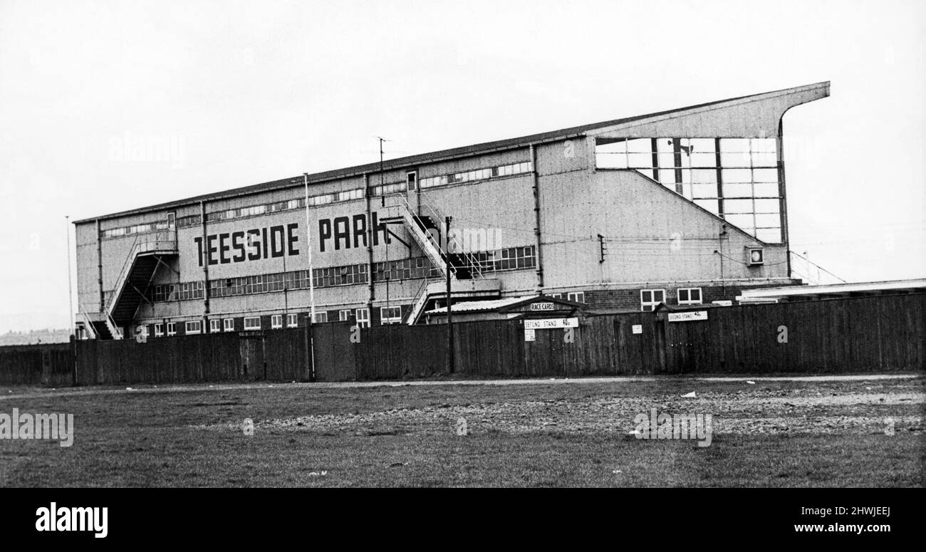 Stockton Racecourse (September 1855 - 16 June 1981), also known as Teesside Park. 13th April 1971. Stock Photo