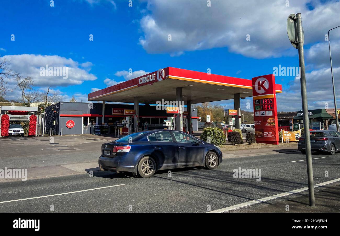 March 6th, 2022, Cork, Ireland Circle K fuel station displaying
