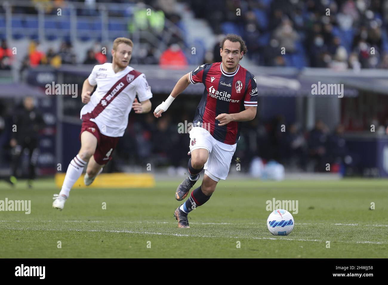 Renato Dall'Ara stadium, Bologna, Italy, March 06, 2022, Arthur Theate