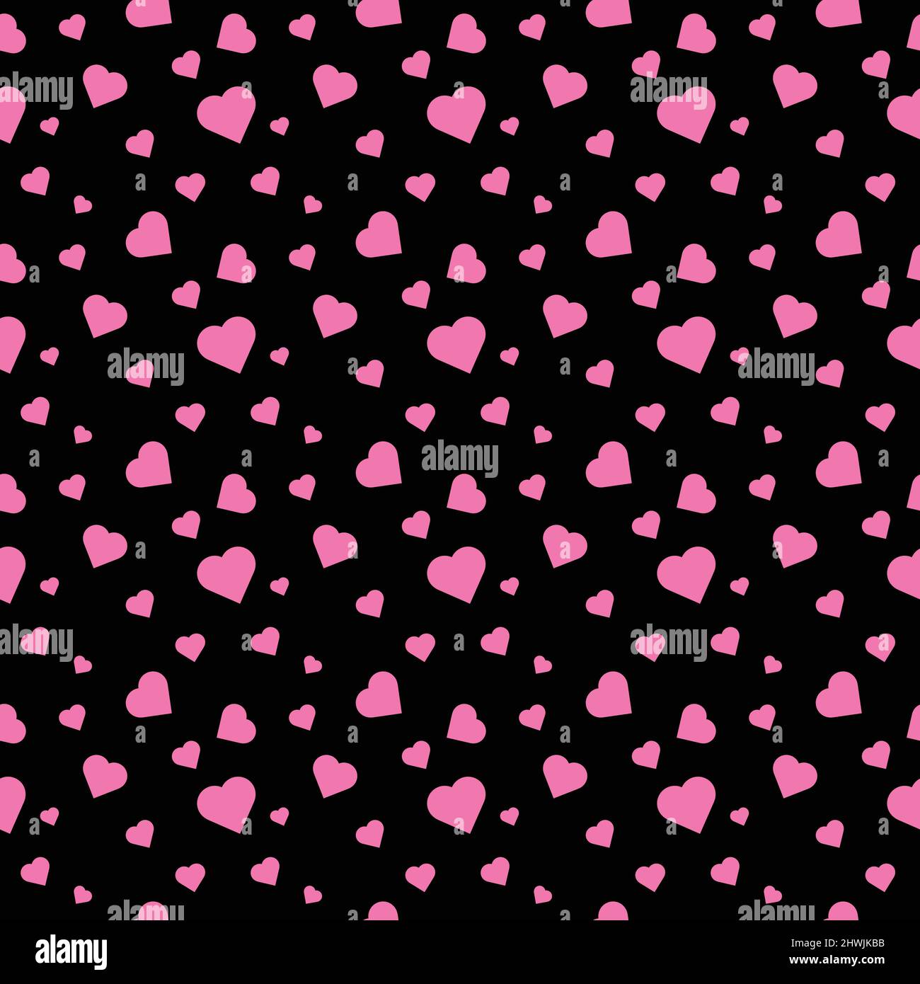 Heart shape vector seamless pattern doodle black and white abstract ...