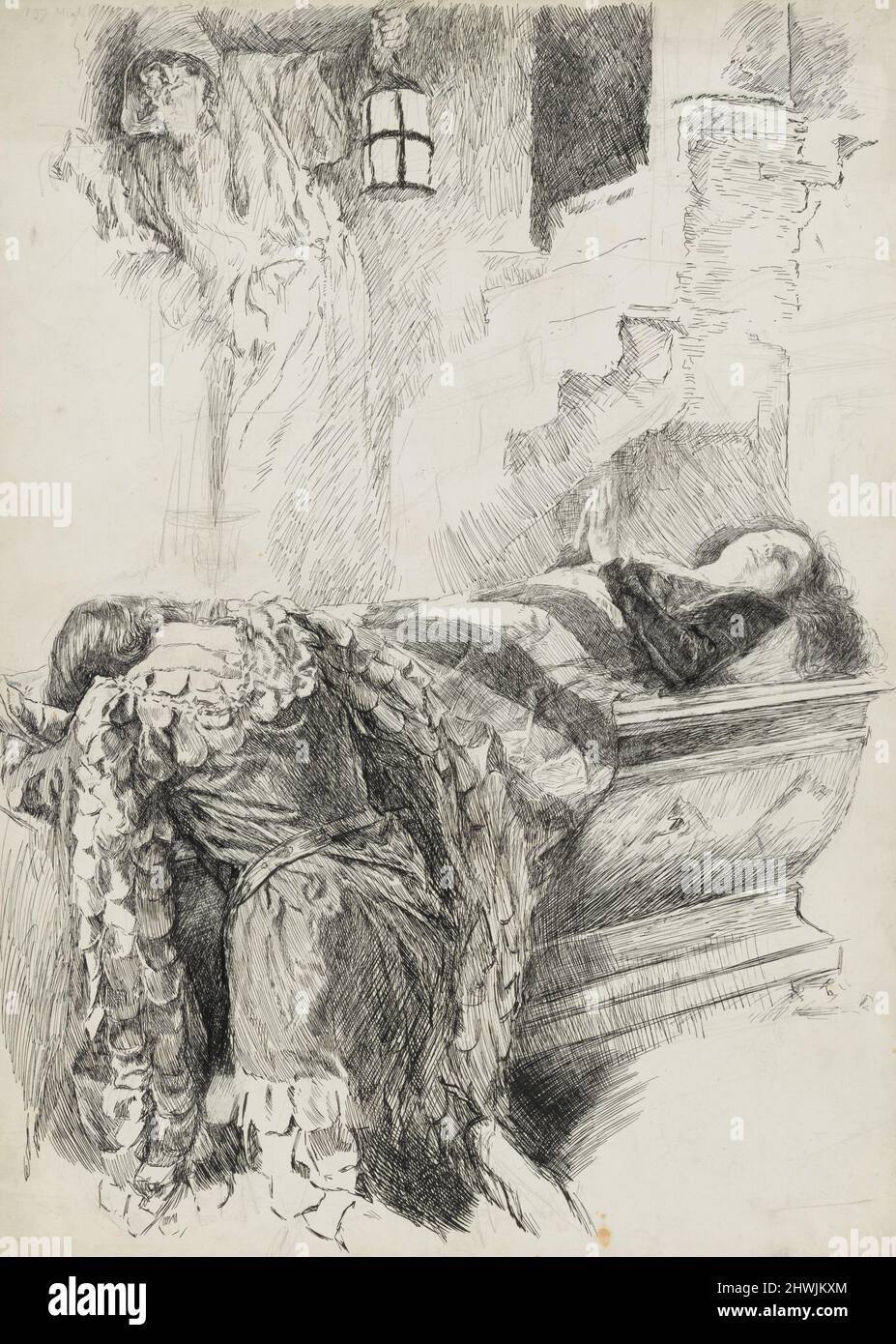Tomb Scene - Romeo finds Juliet, from Romeo and Juliet. Artist: Edwin ...