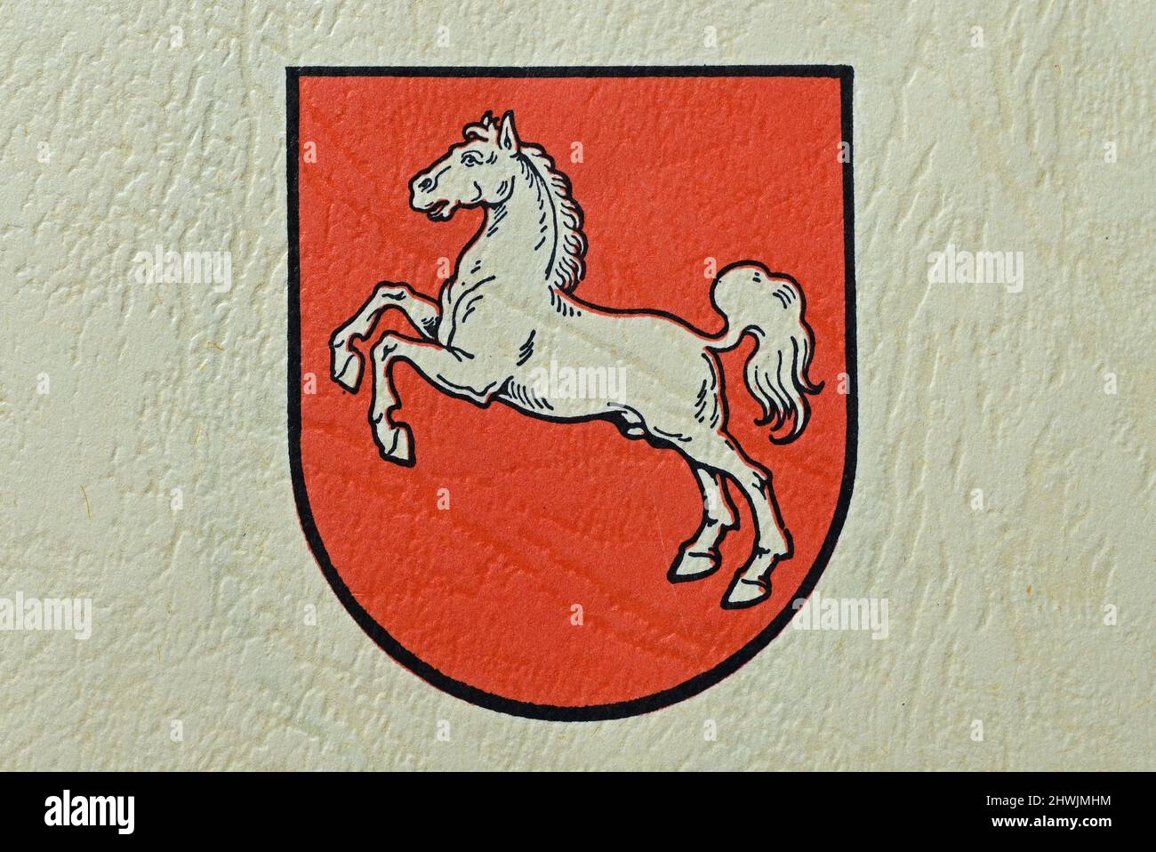 Lower Saxony coat of arms Stock Photo