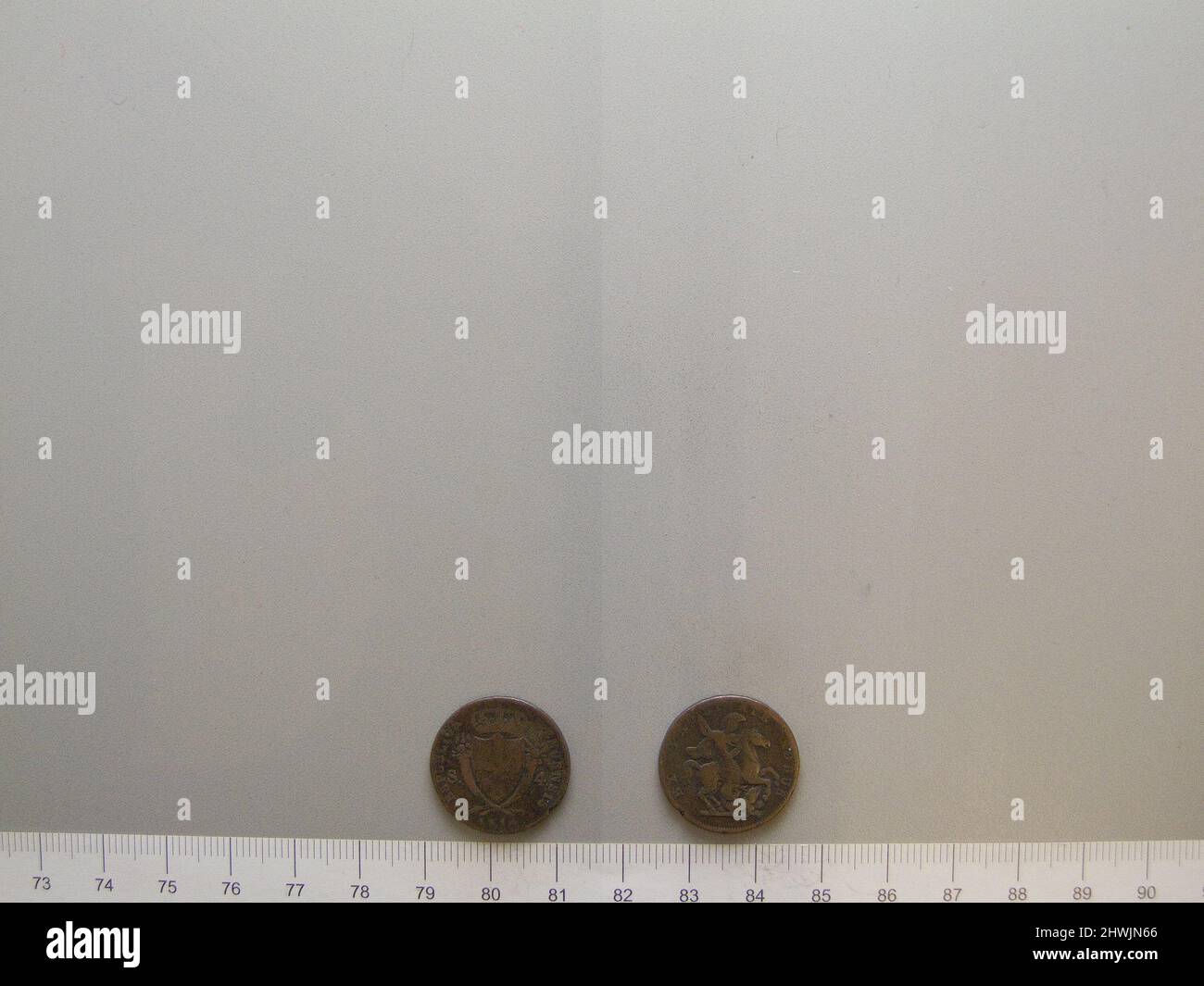 Georgia Italy Ruler 1 Scudo of Republic of Genoa from Board of Revenue. Ruler: Republic of ...