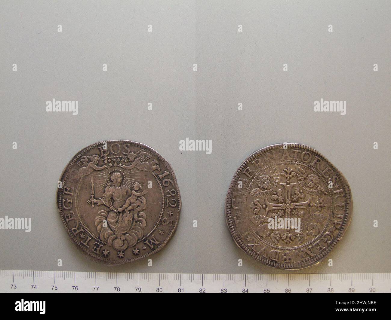 Georgia Italy Ruler 1 Scudo of Republic of Genoa from Board of Revenue. Ruler: Republic of ...