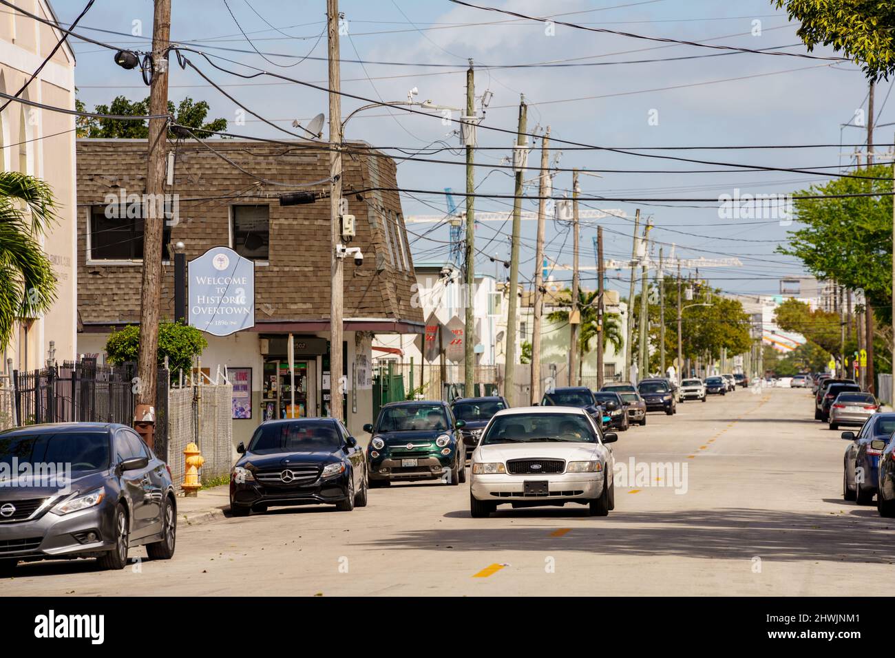 Miami, FL, USA March 5, 2022 Stock photo streets of historic