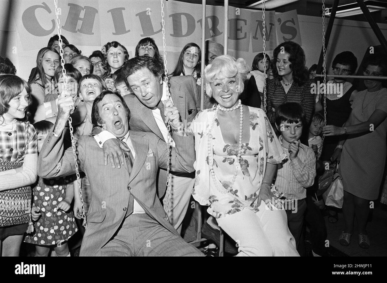 "Carry On" cast members Jack Douglas, Peter Butterworth and Barbara