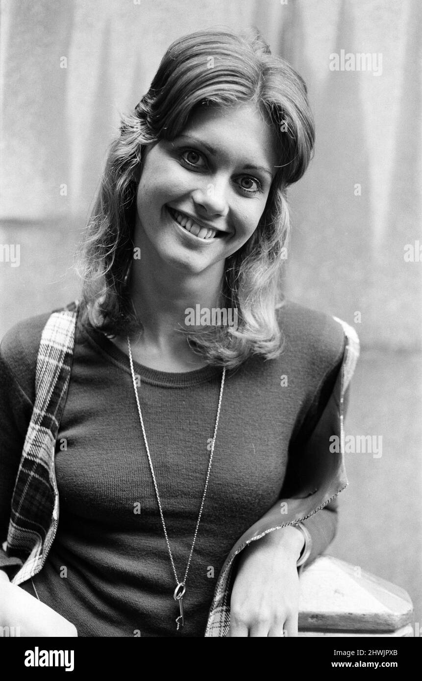 Olivia Newton-John, who is appearing in 'The Cliff Richard Show' at the London Palladium. 11th October 1971. Stock Photo