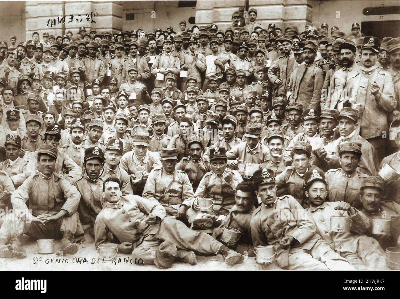Prima Guerra Mondiale - 2° Reggimento Genio con sede a Casale Monferrato 1915 Stock Photo