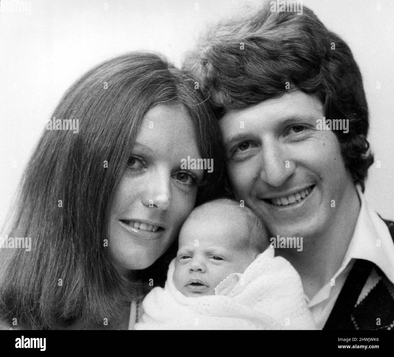 Actor and childrens author George Layton with wife Vera and daughter Claudie Danielle. 11th July 1973. Stock Photo