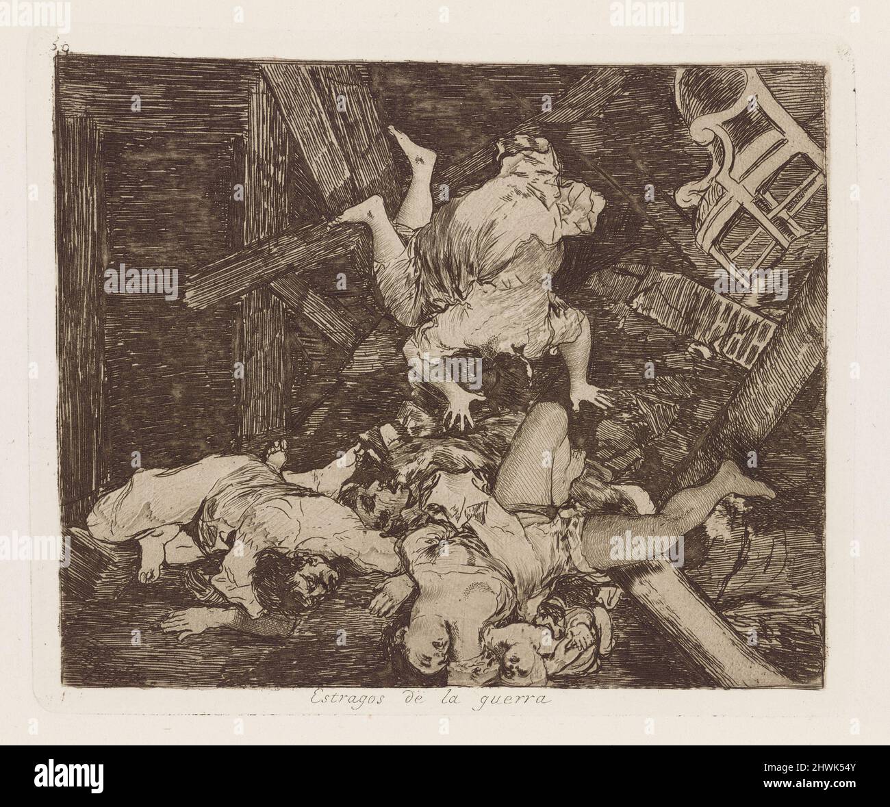 Los desastres de la guerra (The Disasters of War).  Artist: Francisco Goya, Spanish, 1746–1828 Stock Photo