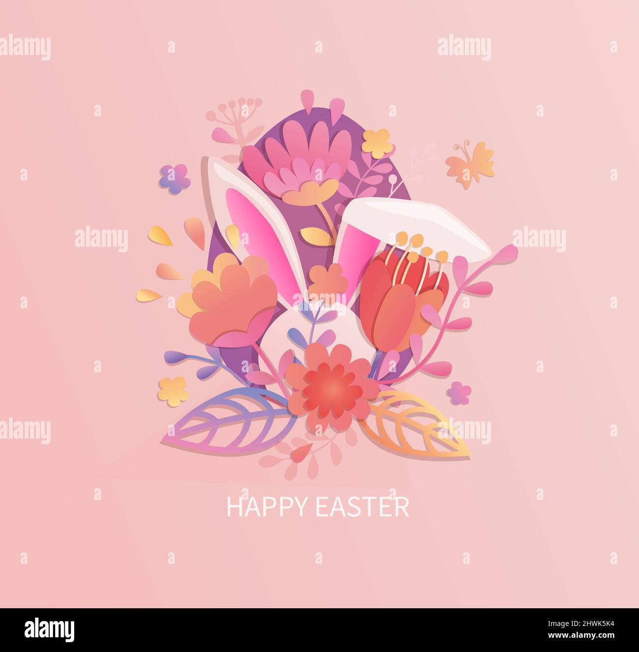 Happy easter 2022 greeting card,flyer,banner Stock Vector Image & Art