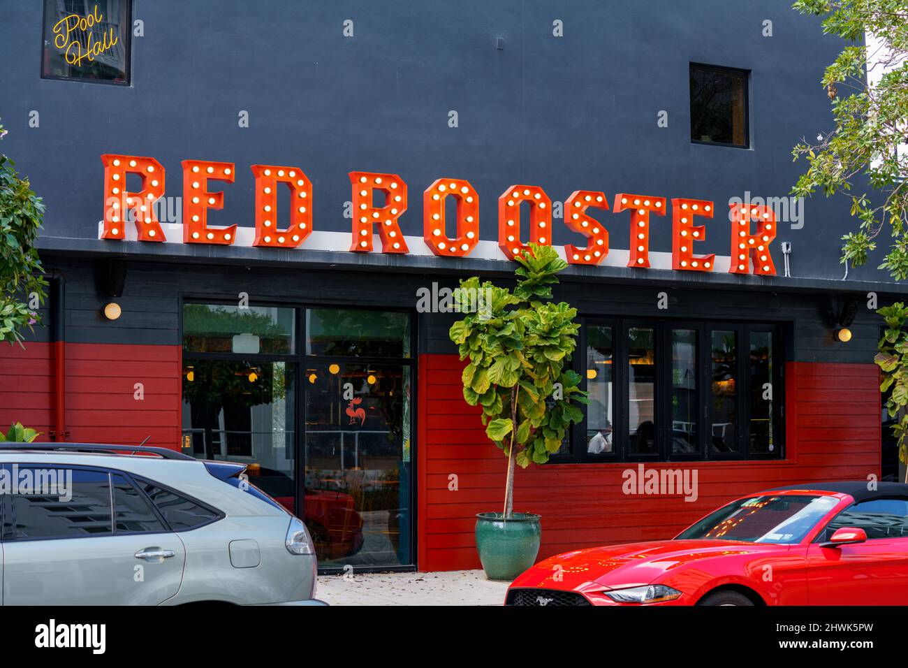 Miami, FL, USA March 5, 2022 Red Rooster Restaurant Overtown Miami
