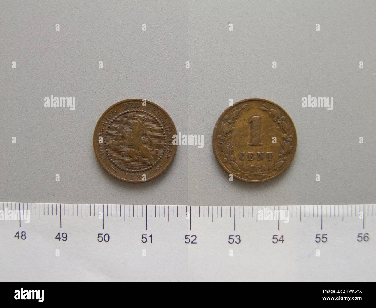 1 Cent of William III, King of the Netherlands from Utrecht. Ruler ...