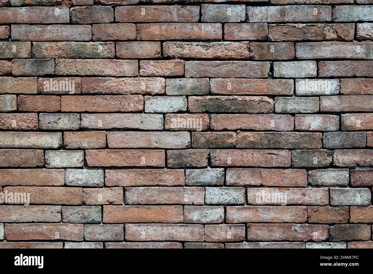 Brown brick wall. Texture of brown brick wall pattern background