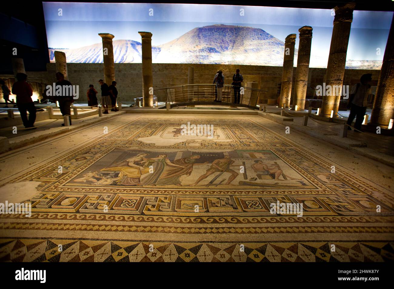 GAZIANTEP - TURKEY / September.17-.2011: Zeugma Museum is the world's number one mosaic museum Stock Photo