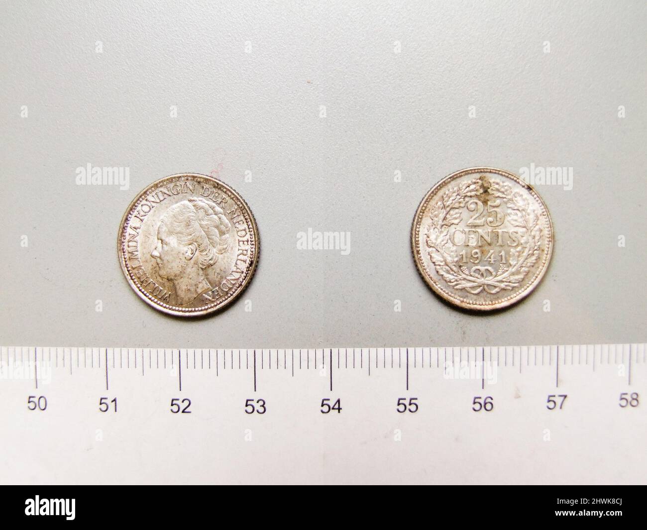 25 Cents of Queen Wilhelmina from Utrecht. Ruler: Wilhelmina, Queen of ...