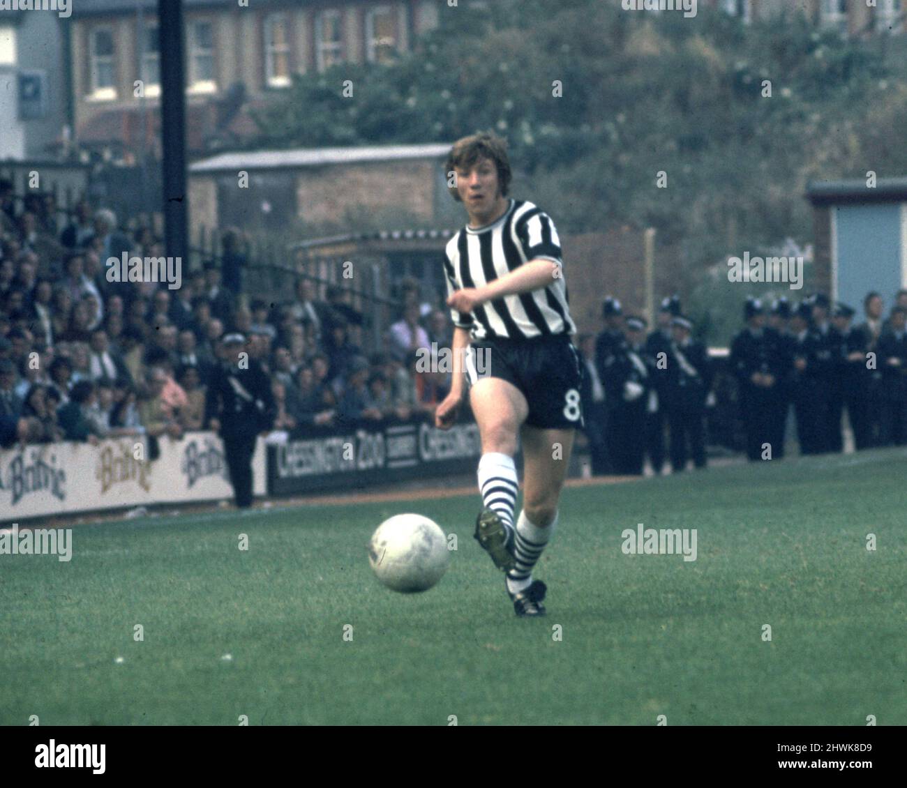 English League Division One match at Selhurst Park. Crystal Palace 2 v Newcastle United 1. Newcastle's Tony Green on the ball. 2nd September 1972. Stock Photo