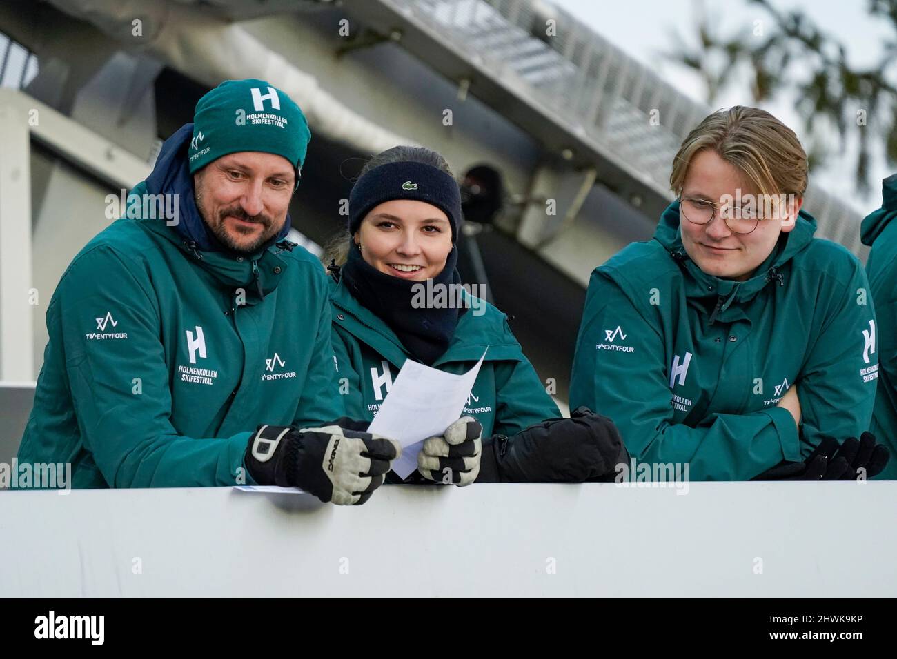 Oslo 20220306.Crown Prince Haakon on the left, Princess Ingrid ...