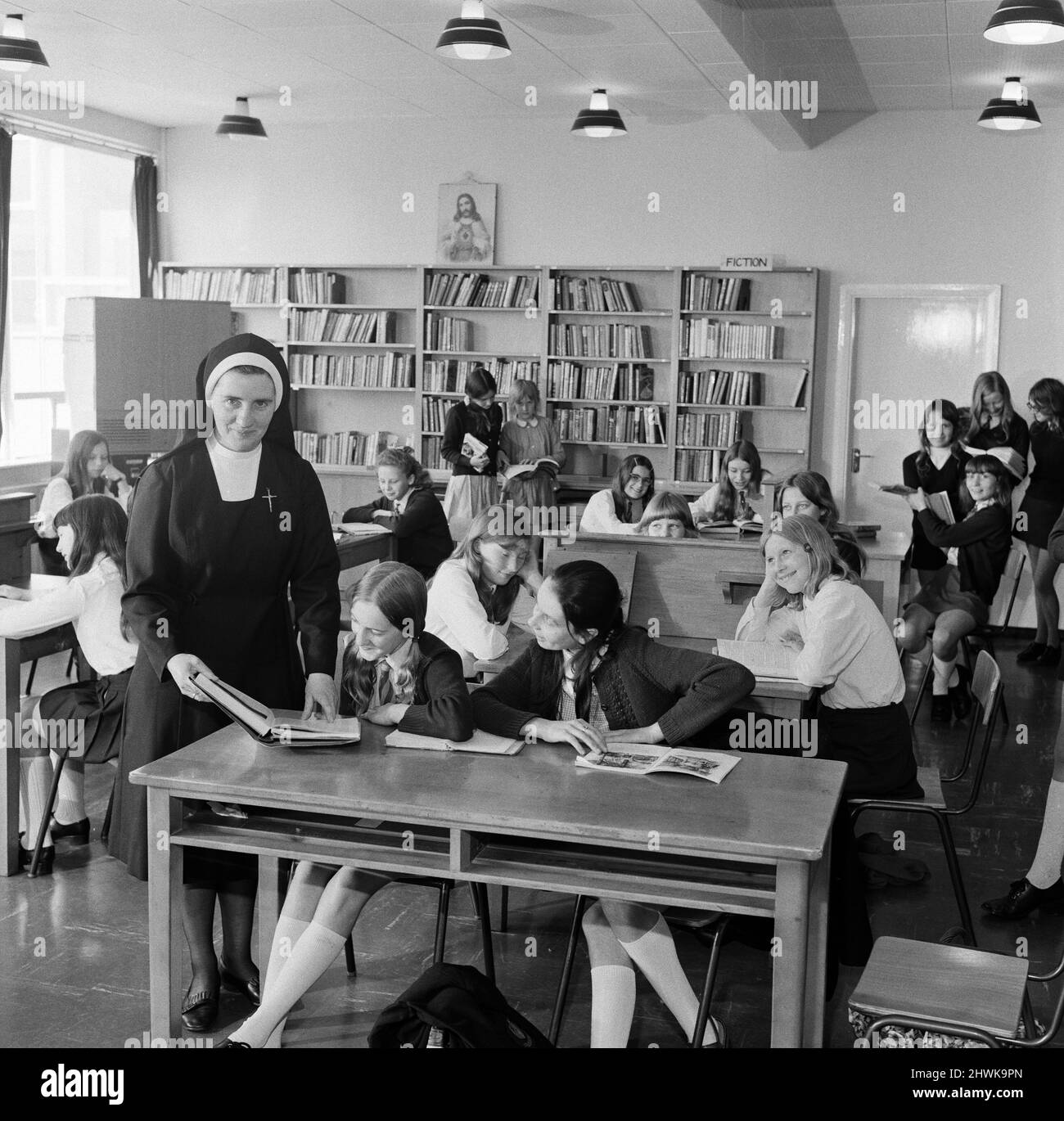 Nuns at School a school in Teesside. 1972. Stock Photo