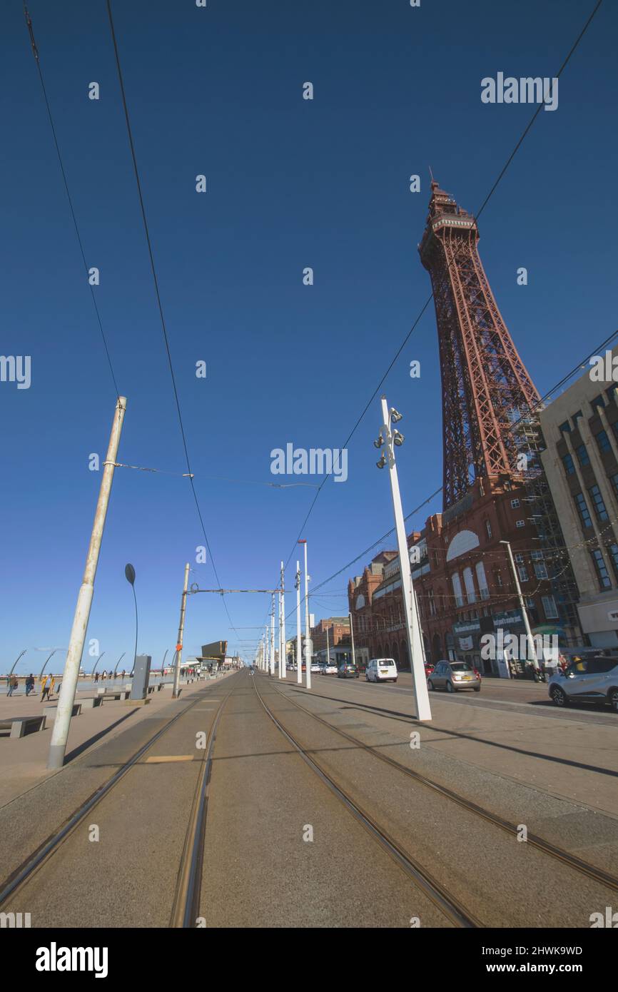 The iconic Blackpool Tower on the seafront in Lancashire, UK Stock ...