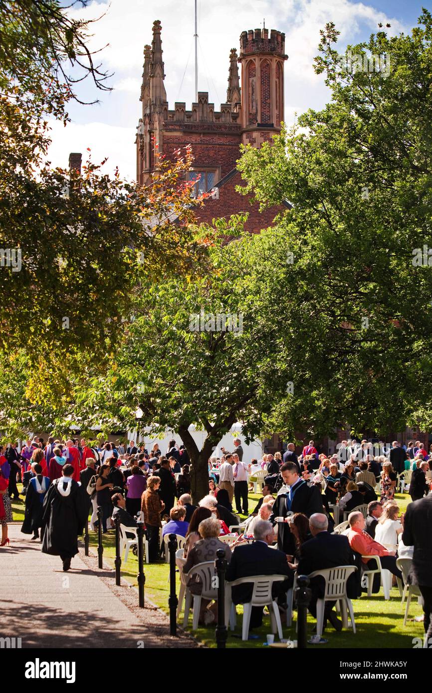 Graduation Day at Queens University, Belfast Northern Ireland Stock Photo