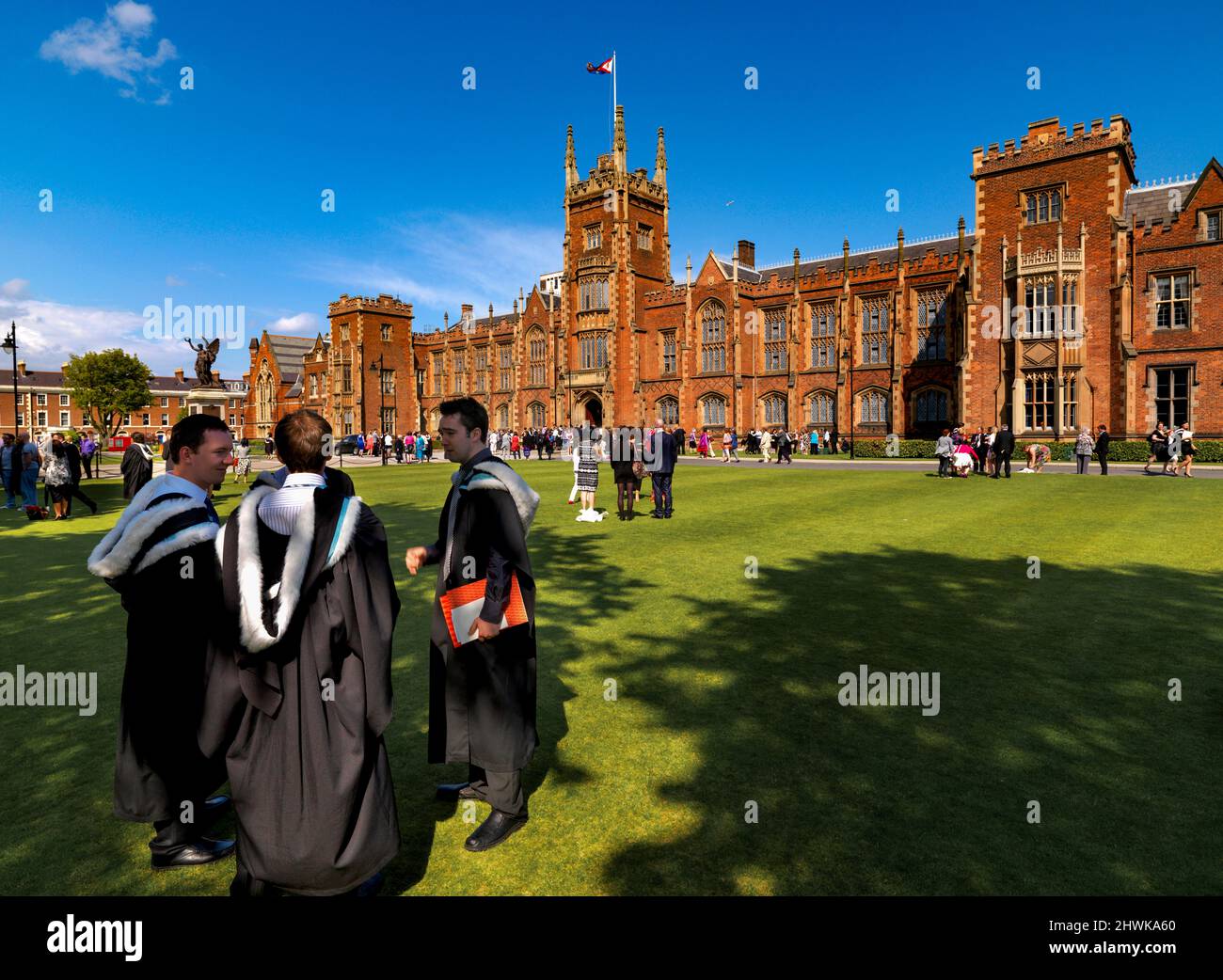 Graduation Day at Queen's University in Belfast. Stock Photo