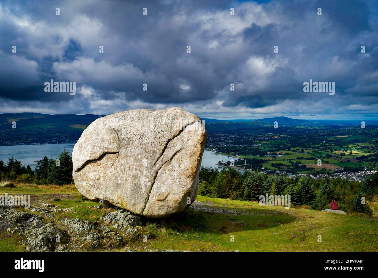 Cloughmore Stone, Rostrevor, Carlingford Lough, County Down, Northern Ireland Stock Photo