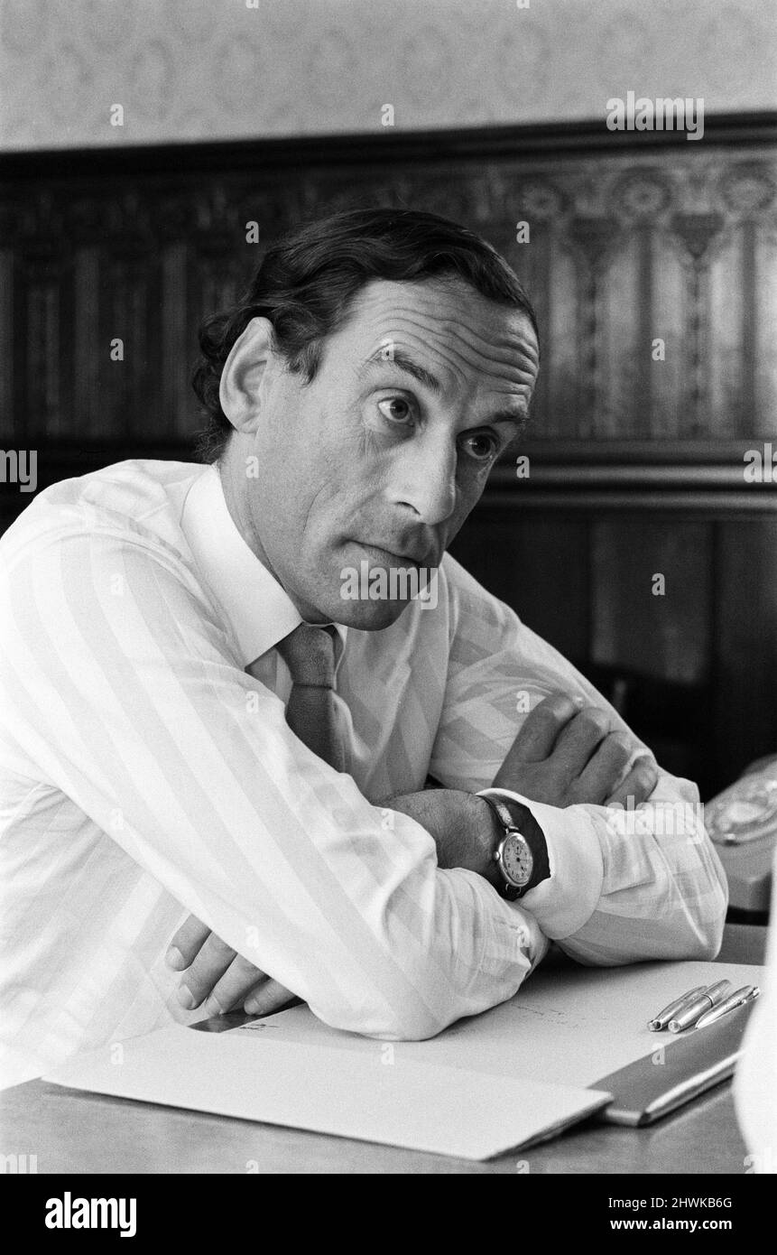 Jeremy Thorpe pictured in his constituency office in Barnstaple. 12th